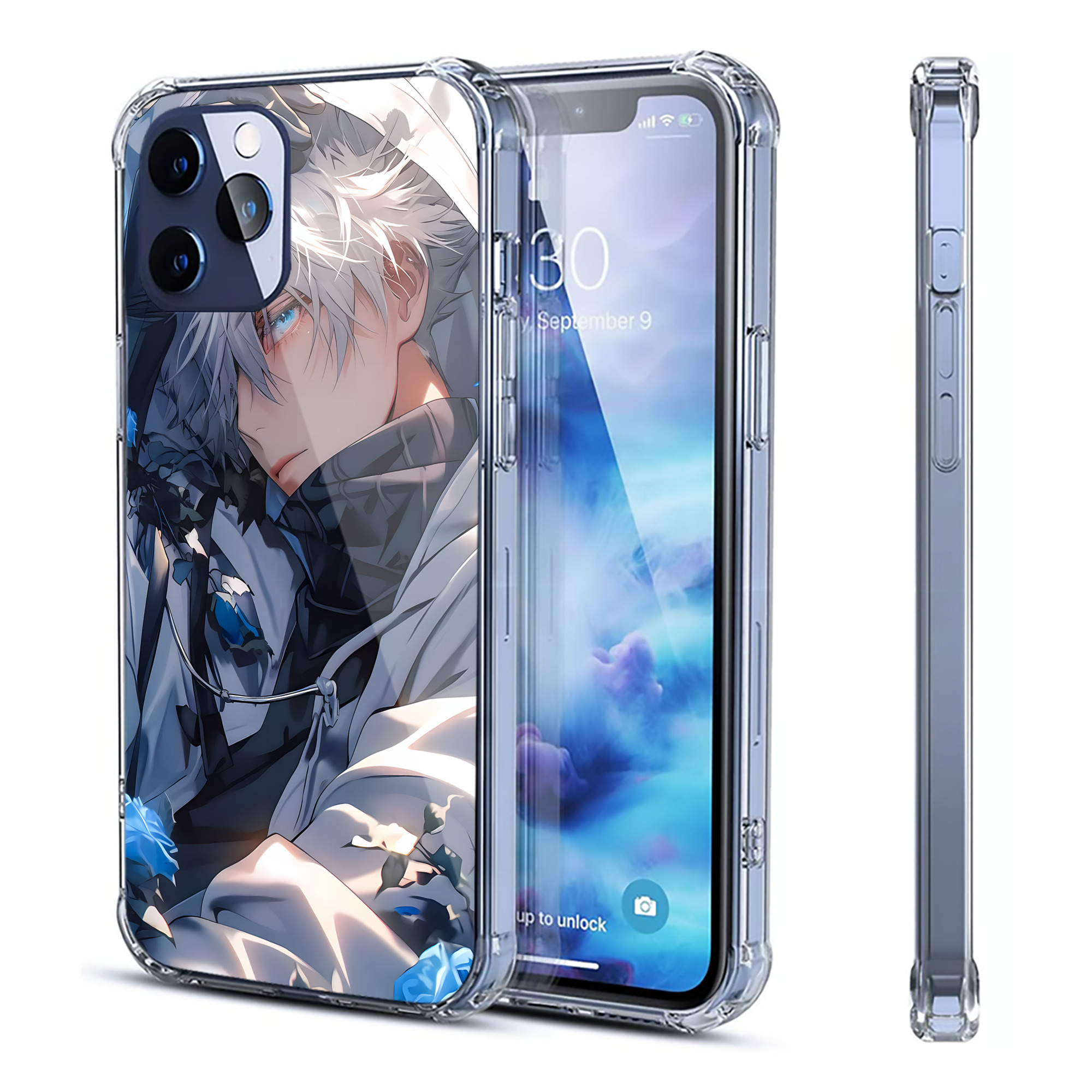 （画像用） 呪術廻戦 Jujutsu Kaisen 【iPhone 12シリーズ対応】透明スマホケース（クリアソフトケース）